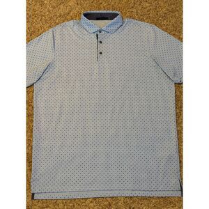 Greyson Men's Golf Polo Performance Stretch Blue Small Green Wolf Head Size XL